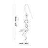 Flamingo Pair Sterling Silver 925 Hook Earrings