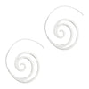 Swirl Cutout Medium Sterling Silver 925 Spiral Earrings