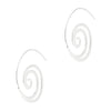 Swirl Cutout Medium Sterling Silver 925 Spiral Earrings