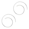 Plain Simple Medium Sterling Silver 925 Spiral Earrings