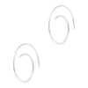 Plain Simple Medium Sterling Silver 925 Spiral Earrings