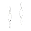 Almond Medium Twist Sterling Silver 925 Hook Earrings