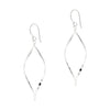 Almond Medium Twist Sterling Silver 925 Hook Earrings