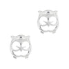 925 sterling silver owl silhouette stud earrings