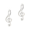 Treble Clef Music Symbol Sterling Silver 925 Studs