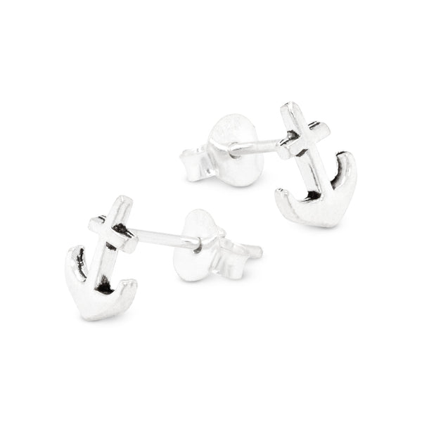 Ocean Ships Anchor Sterling Silver 925 Studs