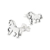 Pony Horse Trotting Sterling Silver 925 Studs