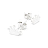 Crown Silhouette Sterling Silver 925 Studs