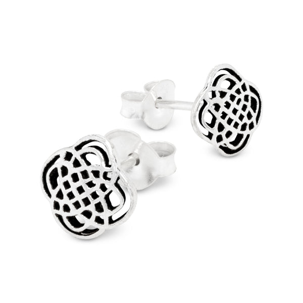 Celtic Dara Knot Sterling Silver 925 Studs