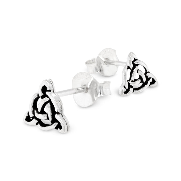 Triquetra Trinity Celtic Knot Sterling Silver 925 Studs