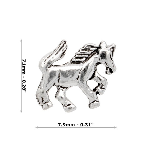 Horse Pony Trotting Sterling Silver 925 Studs