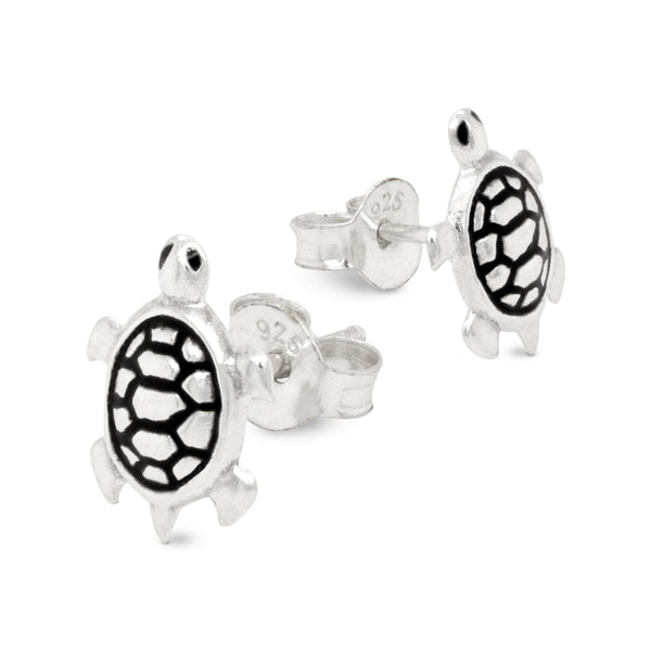 Ocean Sea Turtle Sterling Silver 925 Studs