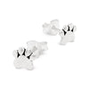 Puppy Paw Silhouette Sterling Silver 925 Studs