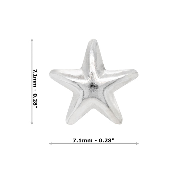 3D Cosmic Star Sterling Silver 925 Studs