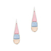 Droplet Coloured Shell Sterling Silver 925 Stud Earrings