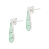 Droplet Coloured Shell Sterling Silver 925 Stud Earrings