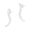 Coloured Diamante Twist Block Sterling Silver 925 Stud Earrings