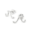 Surf Wave Sterling Silver 925 Stud Earrings