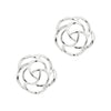 Rose Cutout Sterling Silver 925 Stud Earrings