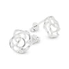 Rose Cutout Sterling Silver 925 Stud Earrings