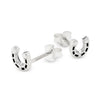 Lucky Horseshoe Sterling Silver 925 Stud Earrings