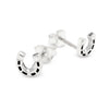 Lucky Horseshoe Sterling Silver 925 Stud Earrings