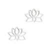 Lotus Flower Sterling Silver 925 Stud Earrings