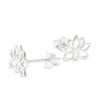 Lotus Flower Sterling Silver 925 Stud Earrings