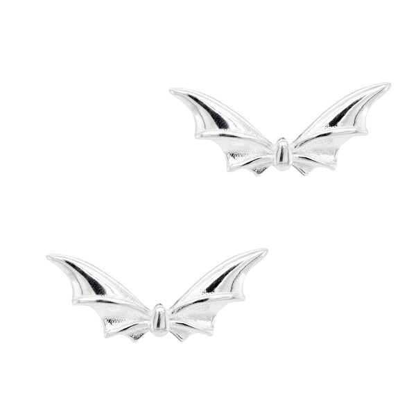 Halloween Bat Wings Sterling Silver 925 Stud Earrings