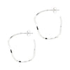 Curved Hoop Sterling Silver 925 Stud Earrings