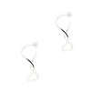 Curved Hoop Sterling Silver 925 Stud Earrings