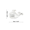 Whale Spurting Sterling Silver 925 Stud Earrings