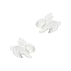 Easter Bunny Sterling Silver 925 Stud Earrings