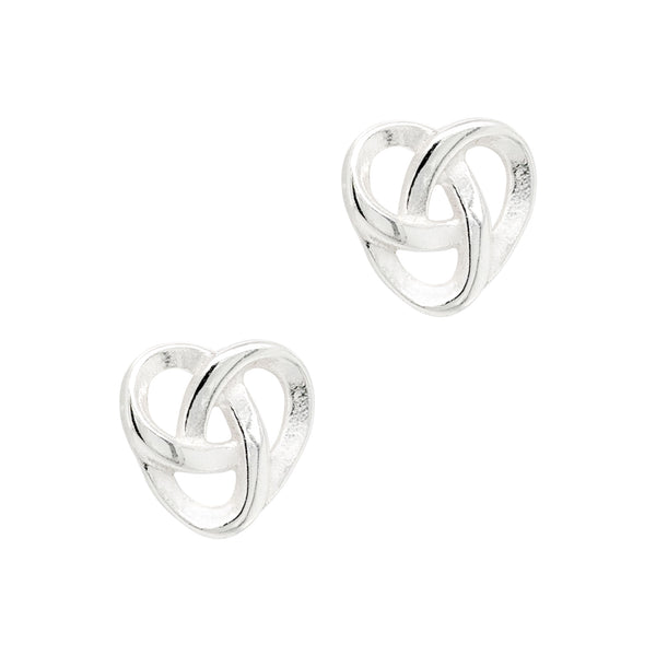 Trinity Triquetra Celtic Knot Sterling Silver 925 Stud Earrings