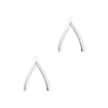 Lucky Wishbone Sterling Silver 925 Stud Earrings