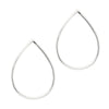 Large Droplet Cutout Sterling Silver 925 Stud Earrings