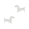 Dachshund Sausage Dog Sterling Silver 925 Stud Earrings