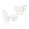 Butterfly Angled Wings Sterling Silver 925 Stud Earrings