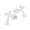 Gothic Crucifix Cross Sterling Silver 925 Stud Earrings