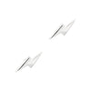 Lightning Bolt Flash Sterling Silver 925 Stud Earrings