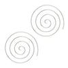 Plain Thin Sterling Silver 925 Spiral Earrings