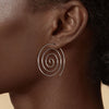 Plain Thin Sterling Silver 925 Spiral Earrings