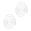 Plain Thin Sterling Silver 925 Spiral Earrings