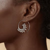 Ornate Ethnic Sterling Silver 925 Spiral Earrings