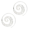 Ornate Ethnic Sterling Silver 925 Spiral Earrings