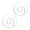 Plain Medium Sterling Silver 925 Spiral Earrings