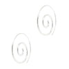 Plain Medium Sterling Silver 925 Spiral Earrings