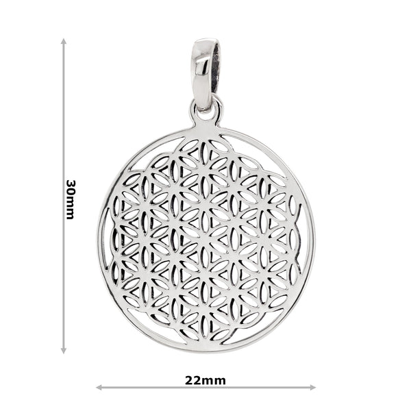 925 sterling silver flower of life pendant