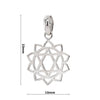 925 sterling silver heart chakra mandala hook pendant