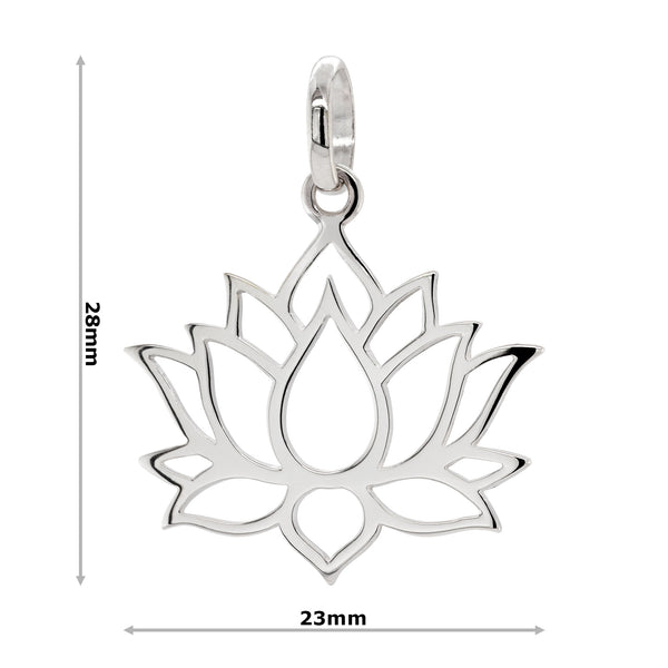 925 sterling silver lotus flower pendant